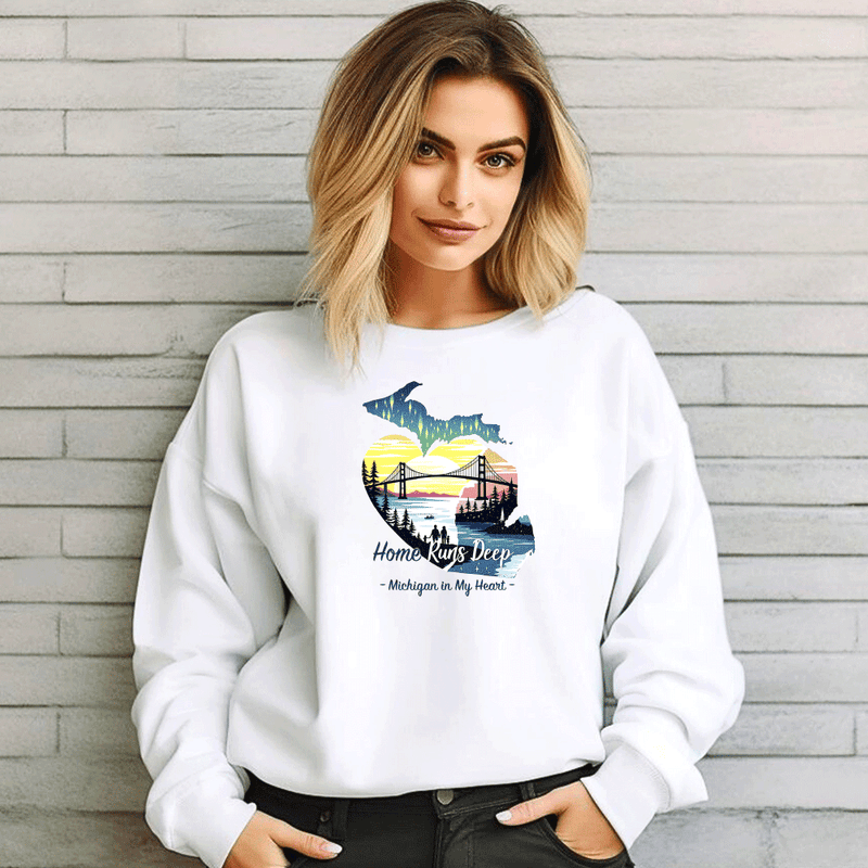 "Home Runs Deep"Relaxed Fit Classic Crew Unisex Sweatshirt