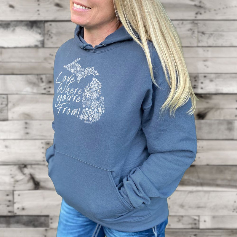 "Michigan Love Where You're From"Relaxed Fit Classic Unisex Hoodie