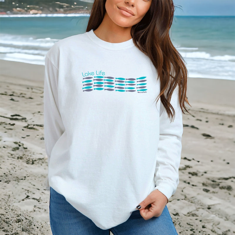 "Breaking Waves"Relaxed Fit Long Sleeve T-Shirt