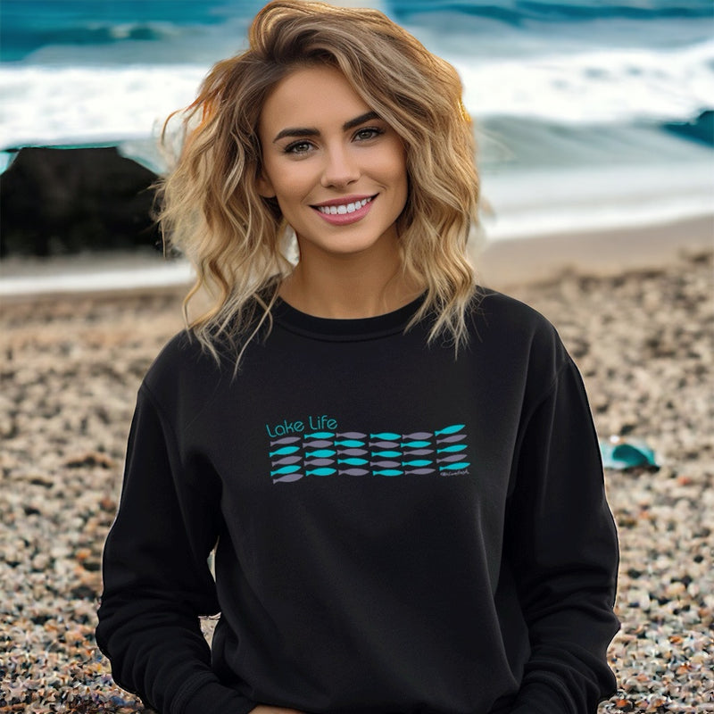 "Breaking Waves"Relaxed Fit Classic Crew Sweatshirt