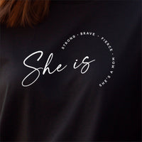 "She Is....."Relaxed Fit Classic Crew Sweatshirt