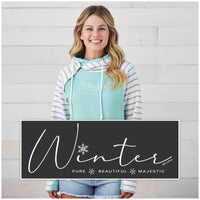 "Winter Majestic"Women's Striped Double Hood Pullover