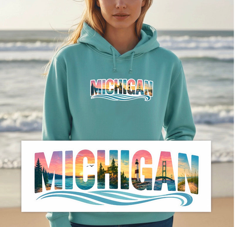 "True Michigan "Relaxed Fit Classic Unisex Hoodie