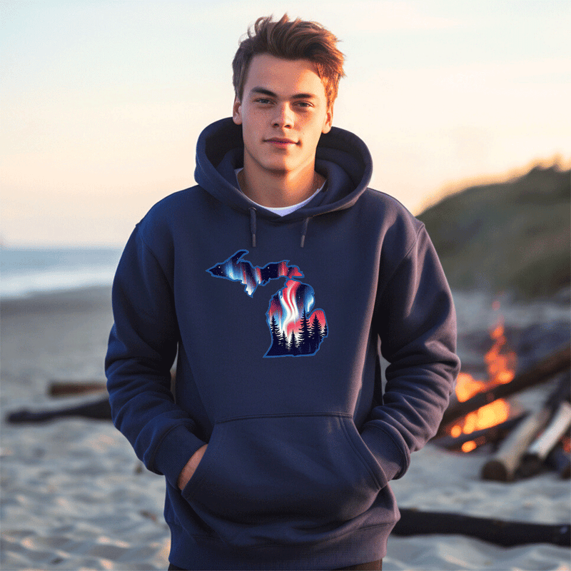"4th of July Northern Lights"Men's Classic Hoodie