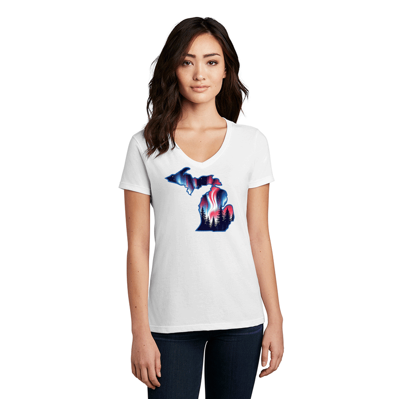 "4th of July Northern Lights"Women's V-Neck