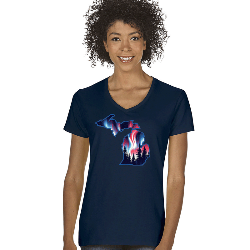"4th of July Northern Lights"Women's V-Neck