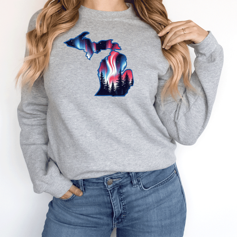 "4th of July Northern Lights"Relaxed Fit Long Sleeve Unisex T-Shirt