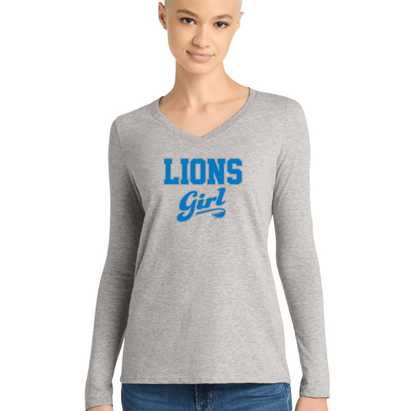 "Lions Girl"Women’s Perfect Blend Long Sleeve V-Neck