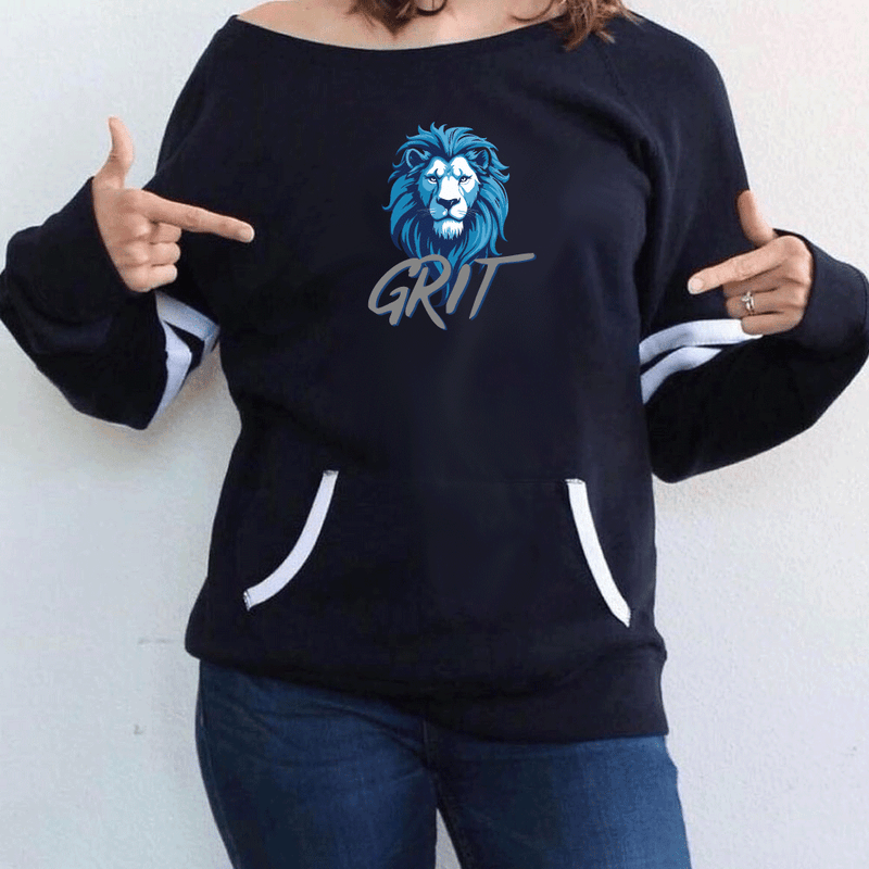 "Lion Grit"Women's Varsity Fleece Crew Sweatshirt