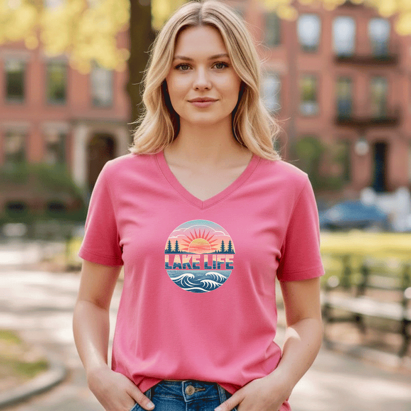 "Lake Life"Women's V-Neck