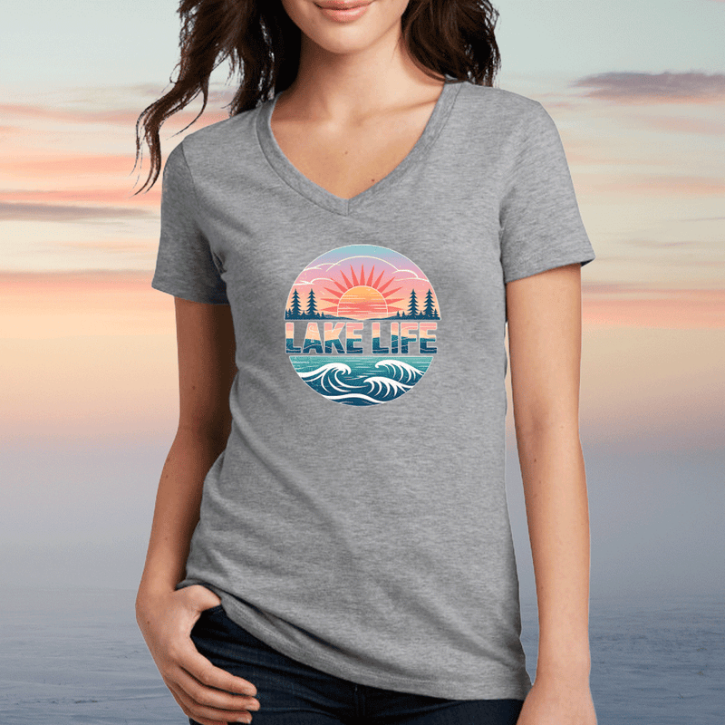 "Lake Life"Women's V-Neck