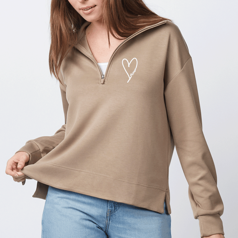 "Little Love"Women's Relaxed Fit 1/4 Zip