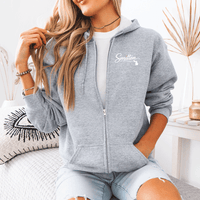 "Love Michigan Smitten"Basic Full Zip Unisex Hoodie