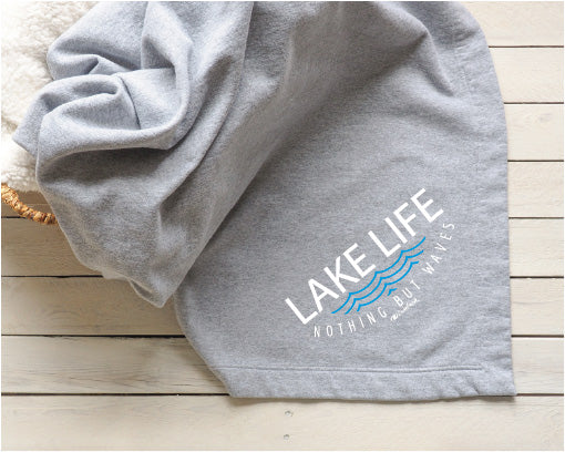 "Lake Life Waves"Fleece Stadium Blanket