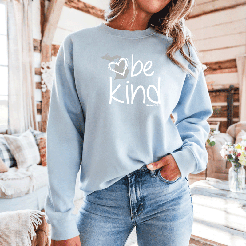 "Michigan Be Kind"Relaxed Fit Classic Crew Unisex Sweatshirt