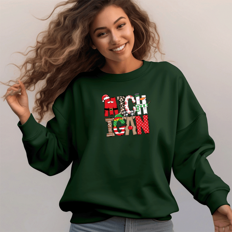 "Michigan Christmas"Relaxed Fit Classic Crew Unisex Sweatshirt
