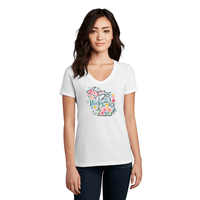 "Michigan Floral"Women's V-Neck