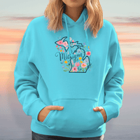 "Michigan Floral"Relaxed Fit Classic Unisex Hoodie