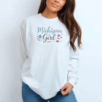 "Michigan Girl"Relaxed Fit Long Sleeve Unisex T-Shirt