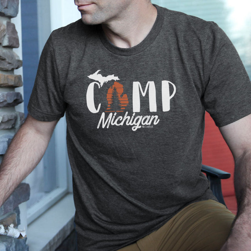 BLACK FRIDAY SALE "Camp Michigan"Men's Crew T-Shirt