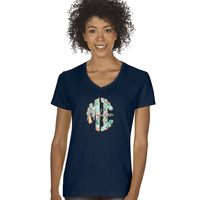 "Michigan Monogram"Women's V-Neck