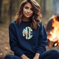 "Michigan Monogram"Relaxed Fit Classic Crew Unisex Sweatshirt