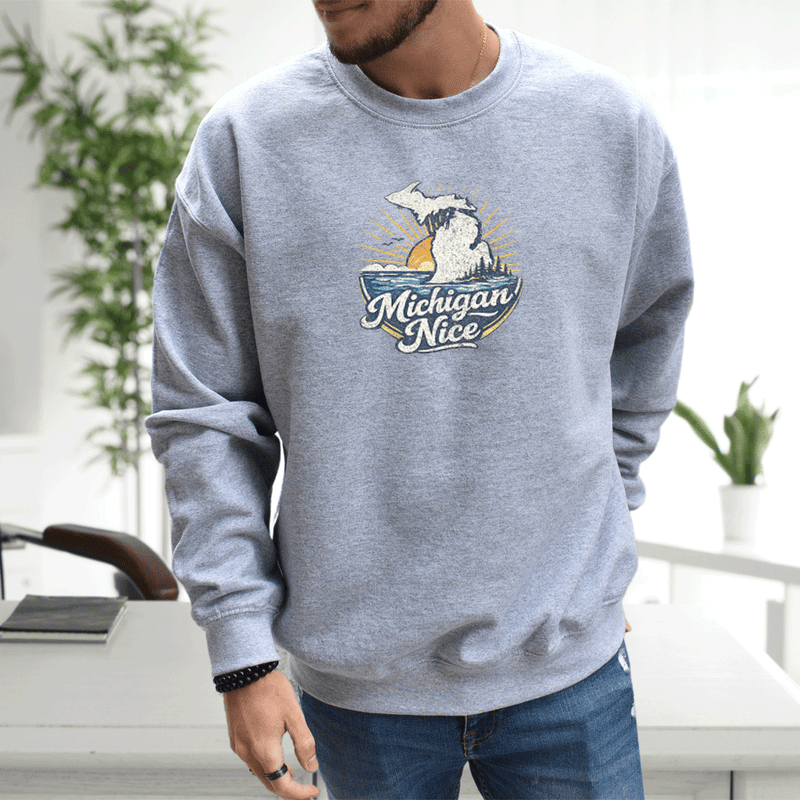"Michigan Nice"Men's Classic Crew Sweatshirt