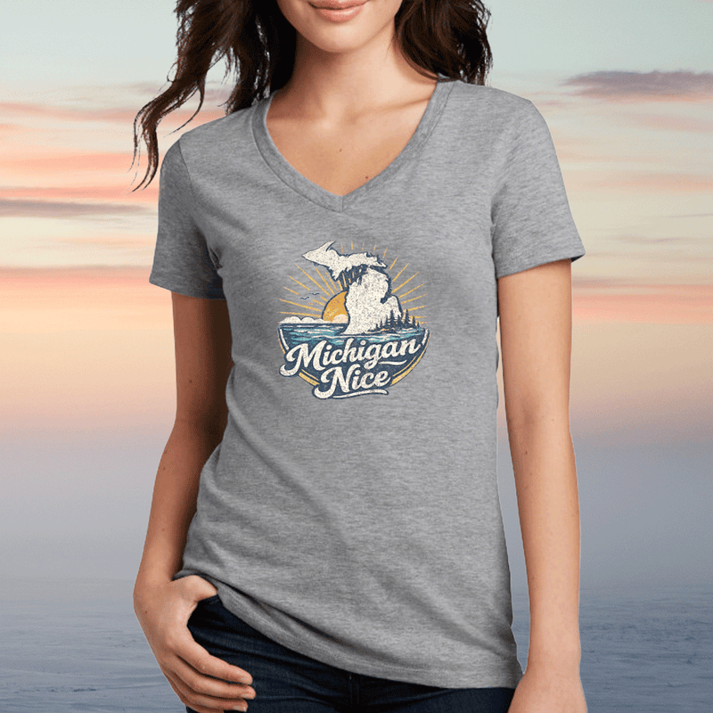 "Michigan Nice"Women's V-Neck
