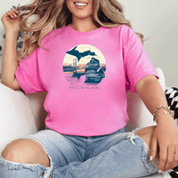 "Mackinac Sunset"Relaxed Fit Crew Unisex T-Shirt