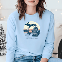 "Mackinac Sunset"Relaxed Fit Long Sleeve Unisex T-Shirt