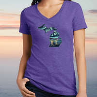"Michigan Starry Night"Women's V-Neck