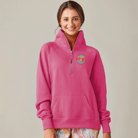 "Sunrise Over Michigan"Ladies Boxy 1/2 Zip Fleece