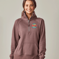 "Sunrise Over Michigan"Ladies Boxy 1/2 Zip Fleece