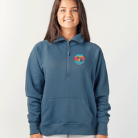 "Sunrise Over Michigan"Ladies Boxy 1/2 Zip Fleece