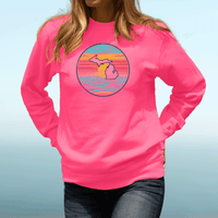 "Sunrise Over Michigan"Relaxed Fit Classic Crew Unisex Sweatshirt