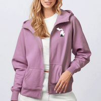 "Michigan Vista"Women's Relaxed Full Zip Hoodie