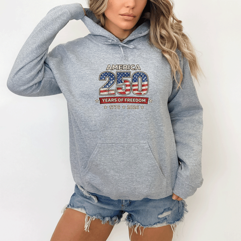 "Original America 250 Years"Relaxed Fit Classic Unisex Hoodie