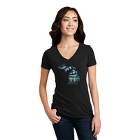 "Michigan Starry Night"Women's V-Neck