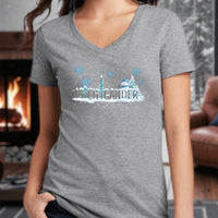 "Winter Michigander"Women's V-Neck