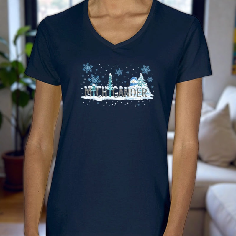 "Winter Michigander"Women's V-Neck