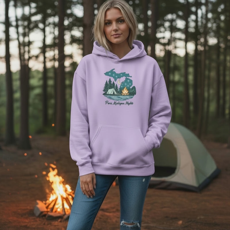 "Pure Michigan Nights"Relaxed Fit Classic Unisex Hoodie