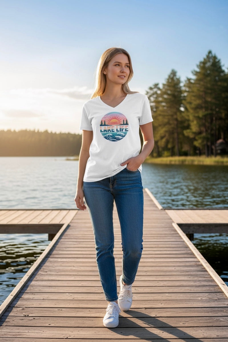 "Lake Life"Women's V-Neck