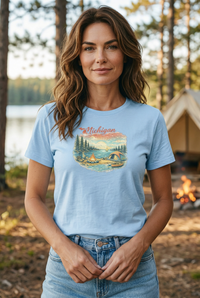 "Camp Michigan"Relaxed Fit Crew Unisex T-Shirt