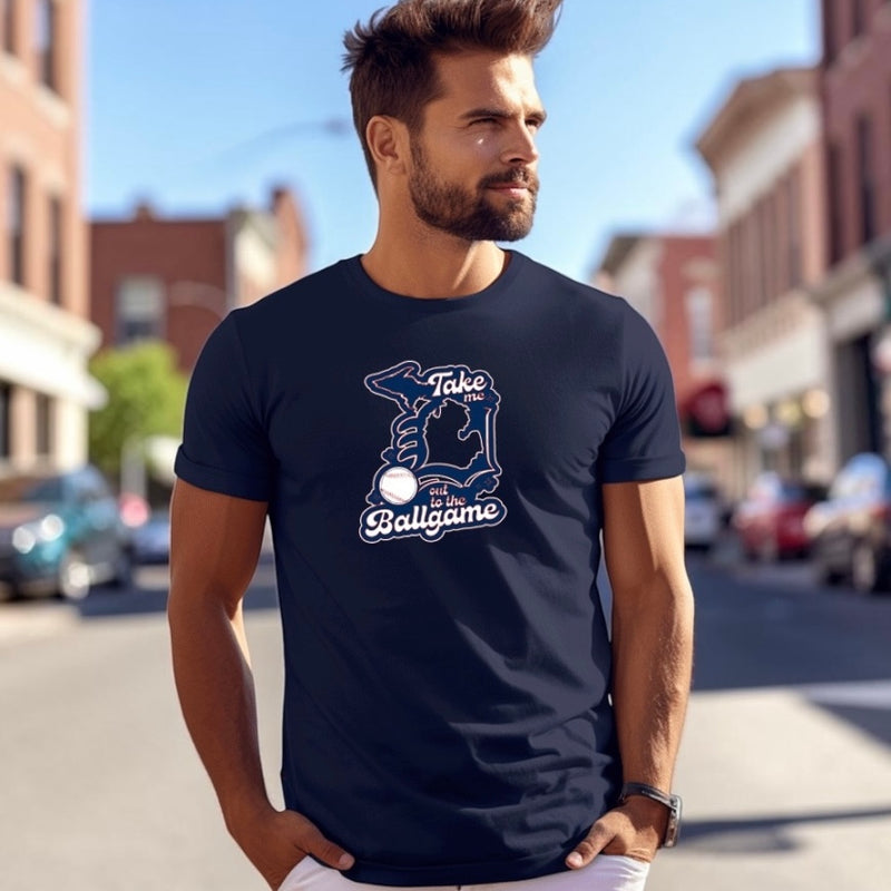 "Take Me Out To The Ball Game"Men's Crew T-Shirt