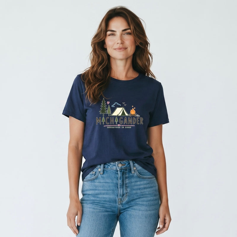 "Camp Michigander"Relaxed Fit Crew Unisex T-Shirt