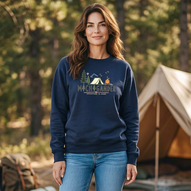 "Camp Michigander"Relaxed Fit Classic Crew Unisex Sweatshirt