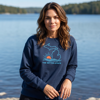 "The Mitten State"Relaxed Fit Classic Crew Unisex Sweatshirt