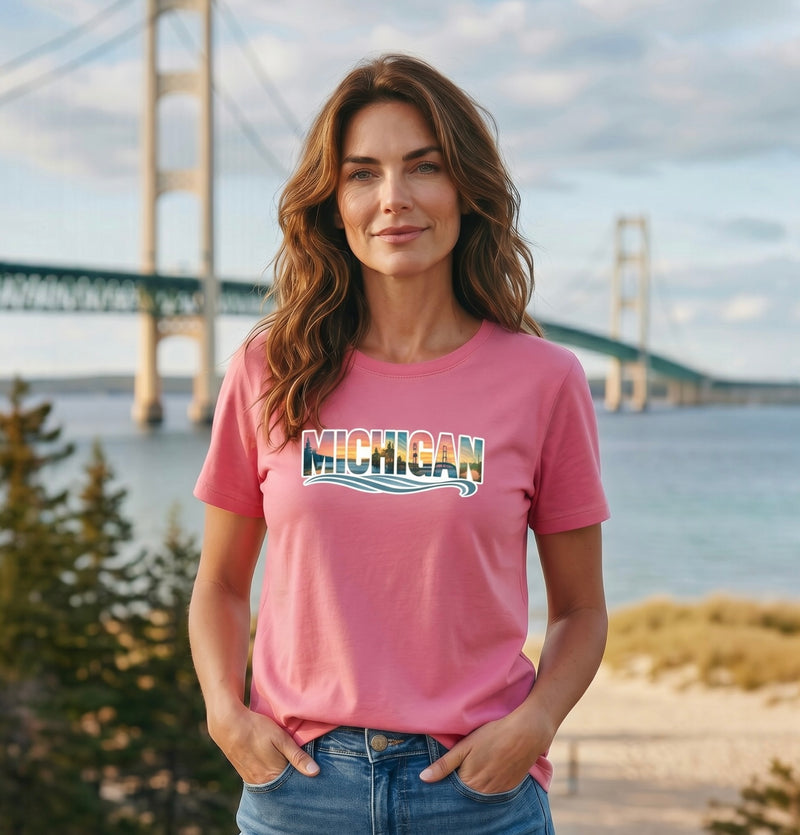 "True Michigan "Relaxed Fit Crew Unisex T-Shirt