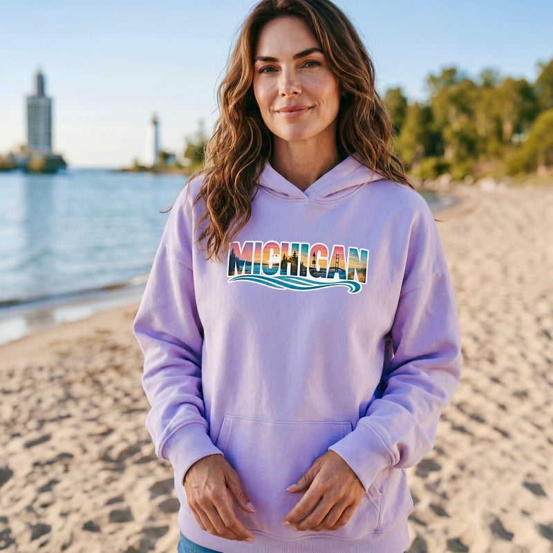 "True Michigan "Relaxed Fit Classic Unisex Hoodie