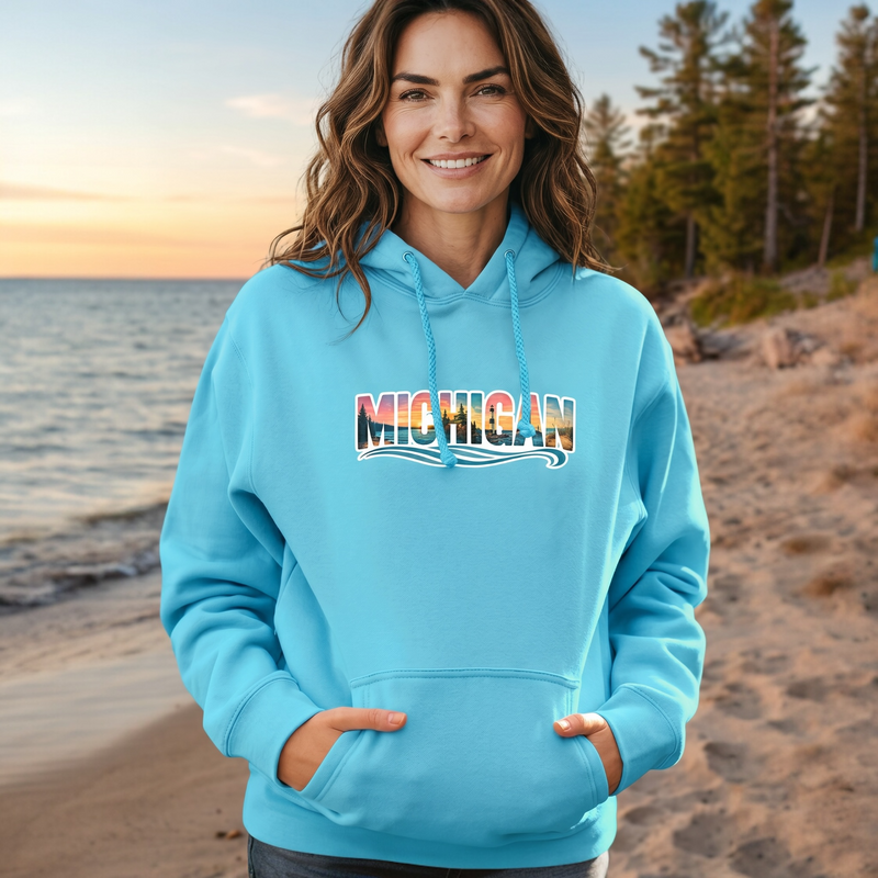 "True Michigan "Relaxed Fit Classic Unisex Hoodie